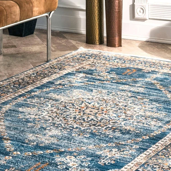 nuLOOM Penny Elegant Blossom Area Rug - Blue, 8x10 ft
