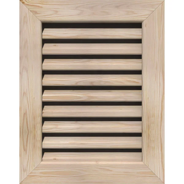 Ekena Millwork 12-in W x 16-in H Vertical Gable Vent (17-in W x 21-in H Frame Size): Unfinished, Functional, Smooth Pine Gable V