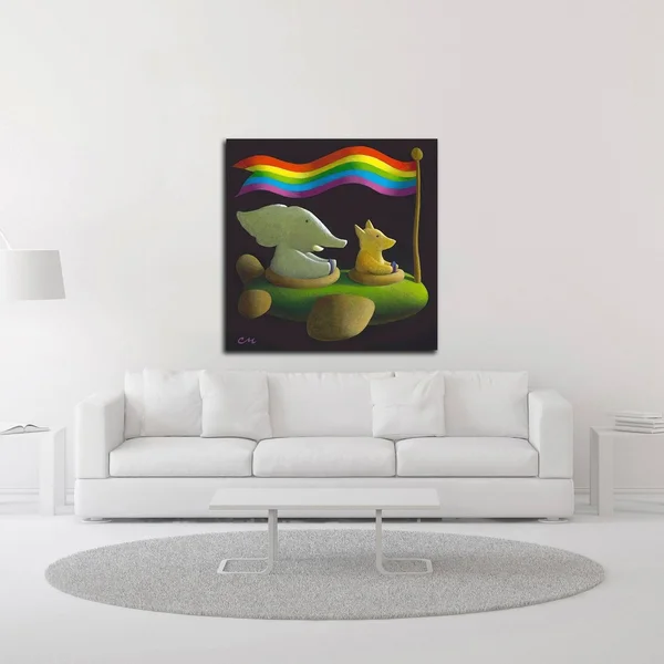 Tangletown Fine Art 30x22 x 30x22 Freedom by Chris Miles Print on Canvas