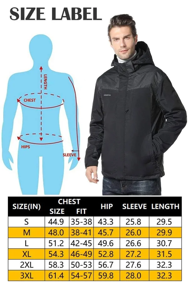 Men's 3-in-1 Heated Jacket 5V XL, Red