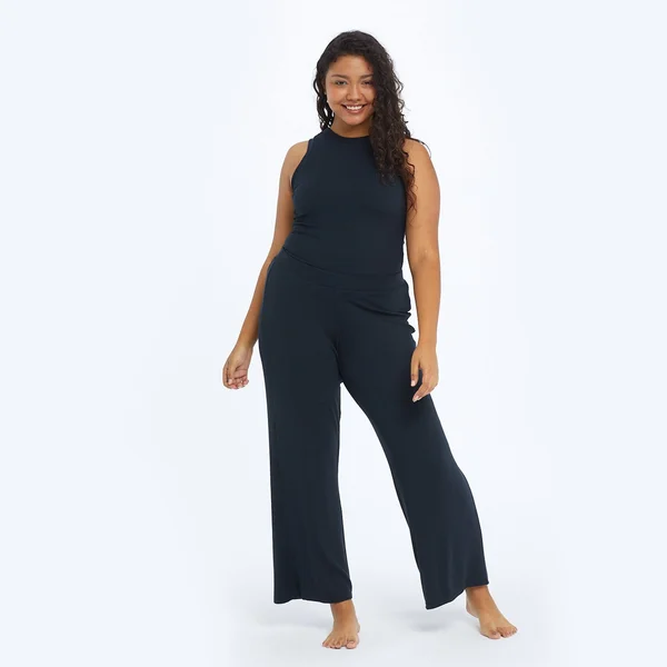 Summersalt The Softest Ribbed Wide Leg Lounge Pant - Sea Urchin Size: Large