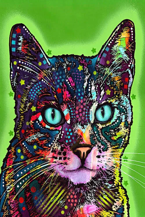 Dean Russo Canvas Prints - Watchful Cat ( Animal Art > Cats art)