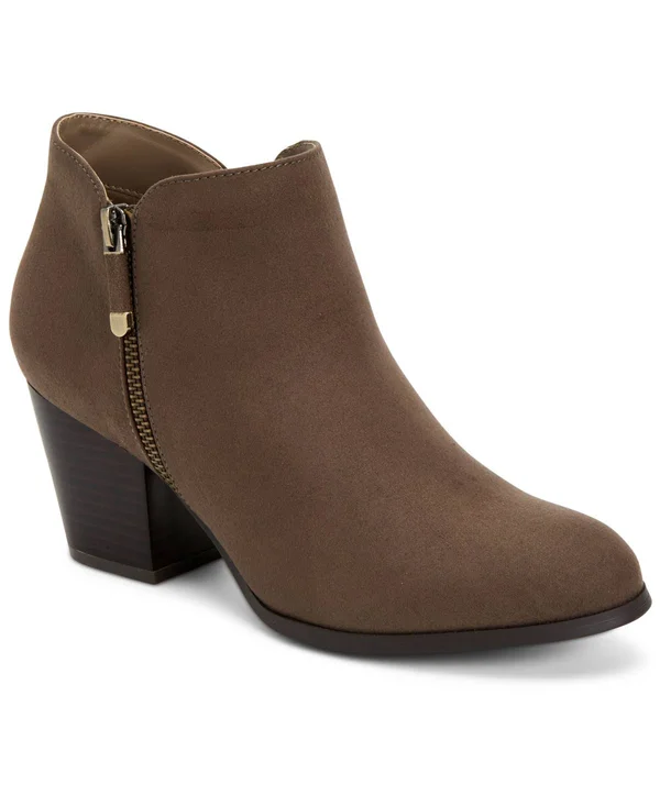 Style & Co Masrinaa Ankle Booties, Created for Macy&s - Grey Leopard - Size 8.5M