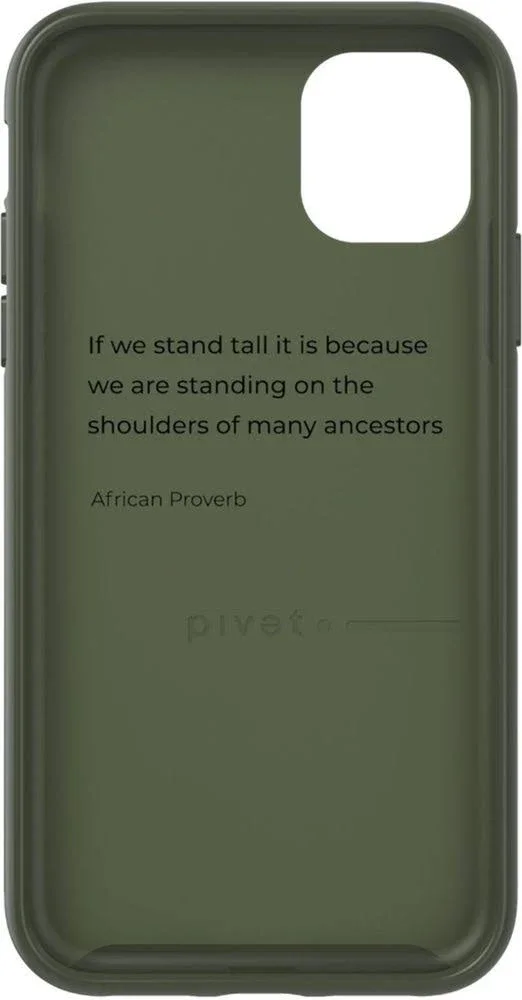 Pivet - Glacier+ Pro Black History Month Nah Case for Apple iPhone 11 - Olive Green