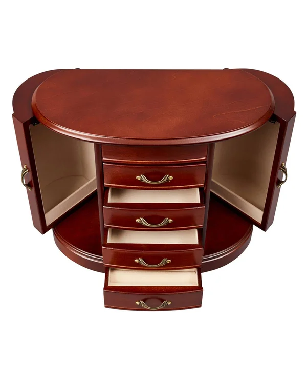 Mele & Co. Heloise Wooden Jewelry Box (Walnut Finish)