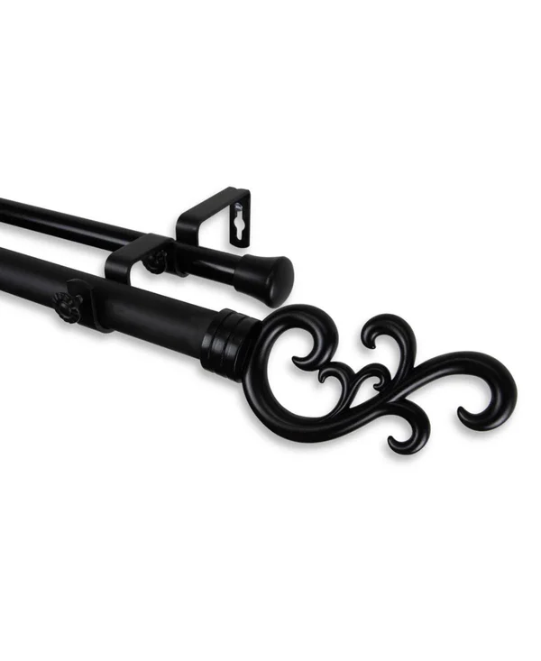 Rod Desyne Madeline Double Curtain Rod Satin Nickel
