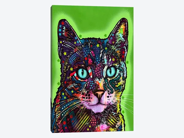 Dean Russo Canvas Prints - Watchful Cat ( Animal Art > Cats art)