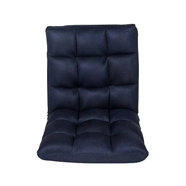Sundale Outdoor Indoor Adjustable Soft-Brushed Polyester Cord Five-Position Multiangle Floor Chair, navy Blue