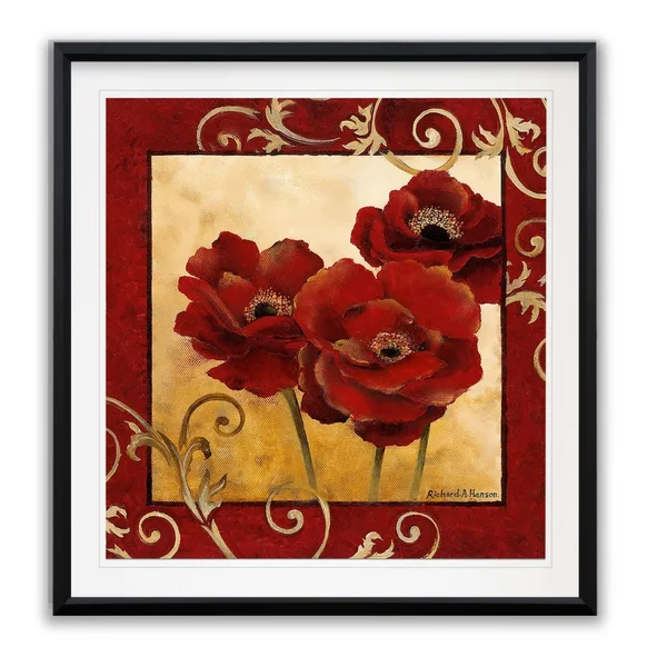 Poppies II -Framed Giclee Print - 38x38