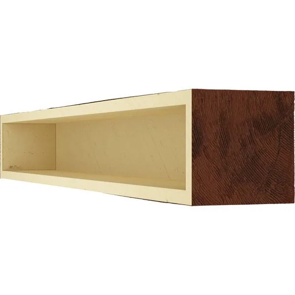Ekena Millwork MANUKP04X06X72PE 4x22H x 6x22D x 72x22W Knotty Pine Faux Wood Fireplace Mantel - Natural Pecan