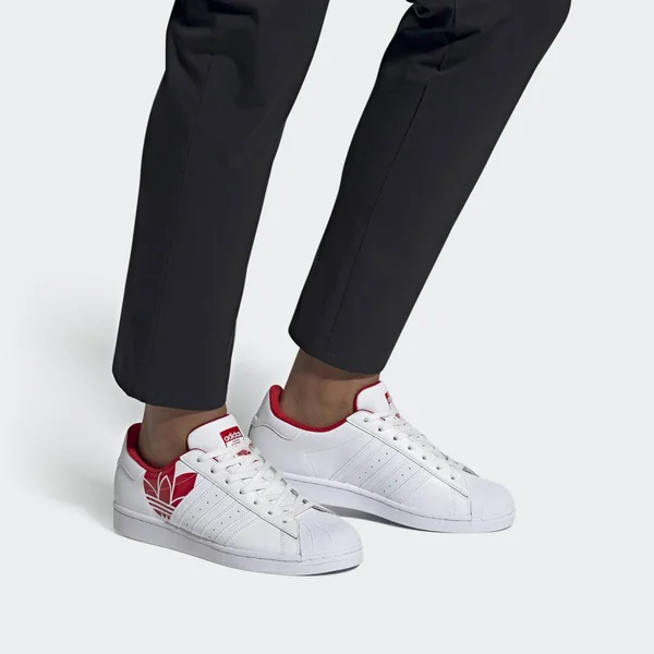 Adidas Superstar White/Scarlet