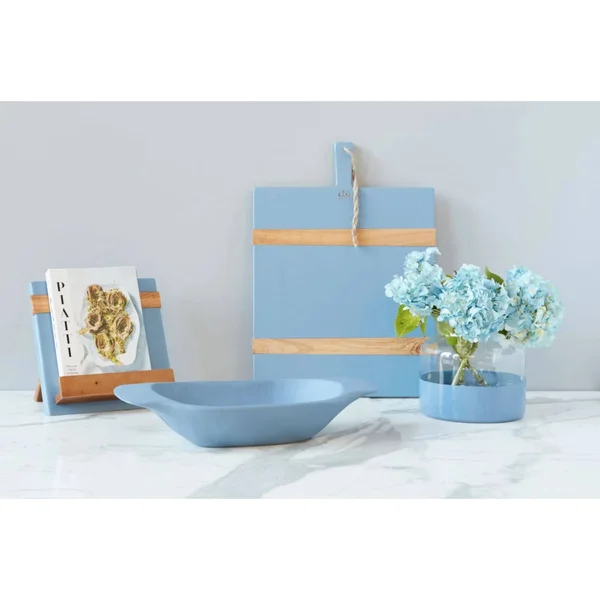 et鶫OME Denim Colorblock Flower Vase