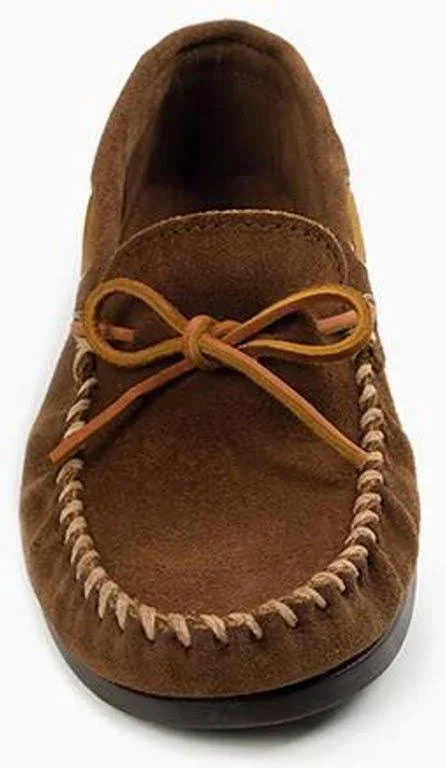 Minnetonka Men's Camp Moccasin - Size: 15 M, Brown