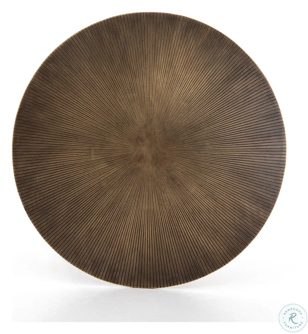 Four Hands - Sunburst End Table - Aged Brass