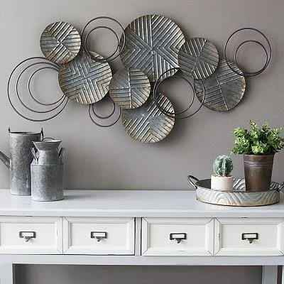 Galvanized Plates Metal Wall Plaque : Metal