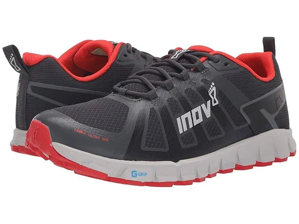 Inov8 Men's Terraultra 260 Shoe - 8 - Grey, Red