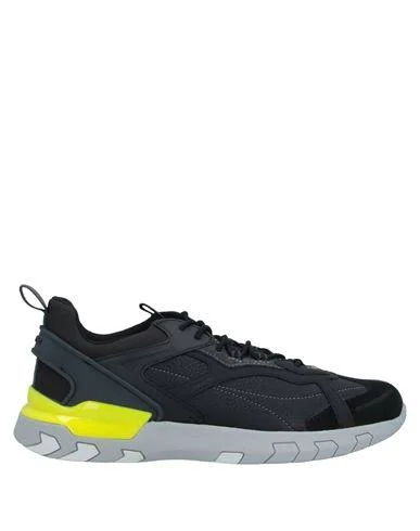 Geox Man Sneakers Black Size 6 Textile fibers, Soft Leather