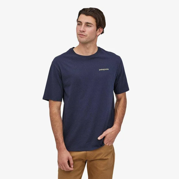 Patagonia Flying Fish Organic T-Shirt - Men's Pigeon Blue/Home Planet, M