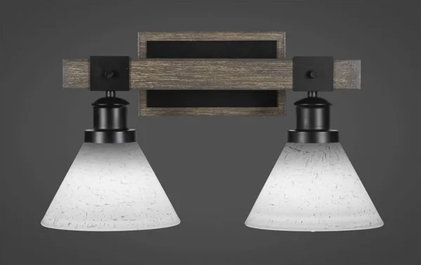 Toltec Lighting-1842-MBDW-312-Tacoma - 2 Light Bath Bar Matte Black/Painted Distressed Wood-lock