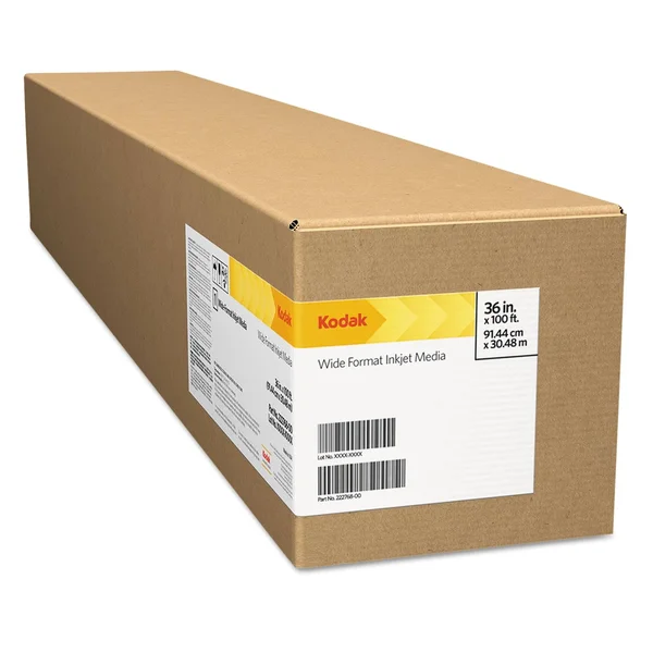 Kodak Professional Inkjet Photo Paper Roll, Glossy, 10.9 mil, 17x22 x 100 ft, White
