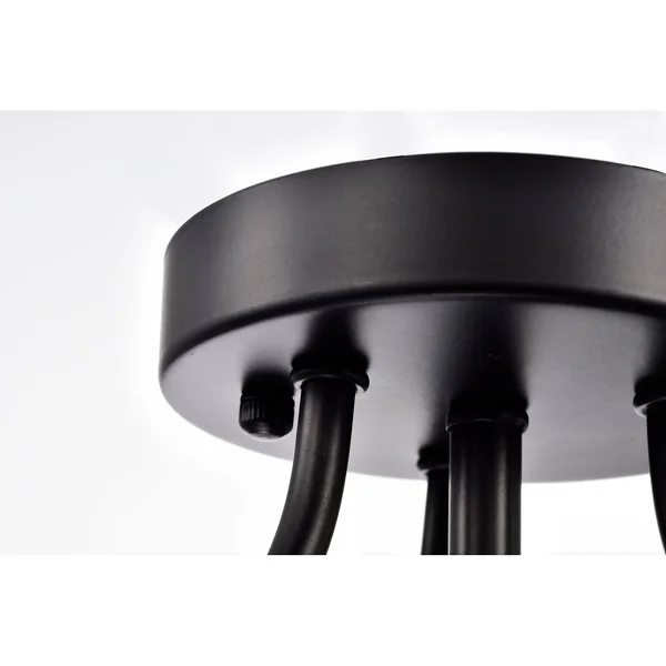 Warehouse of Tiffany Ambrose Semi-Flush Mount in Matte Black, ShopLadder MX25/3