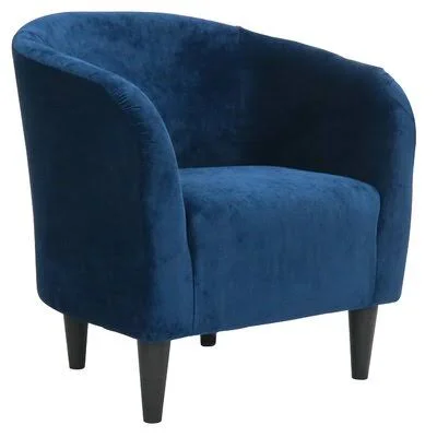 30.5x22 Wide Barrel Chair Willa Arlo Interiors Upholstery Color: Elizabeth Royal Blue