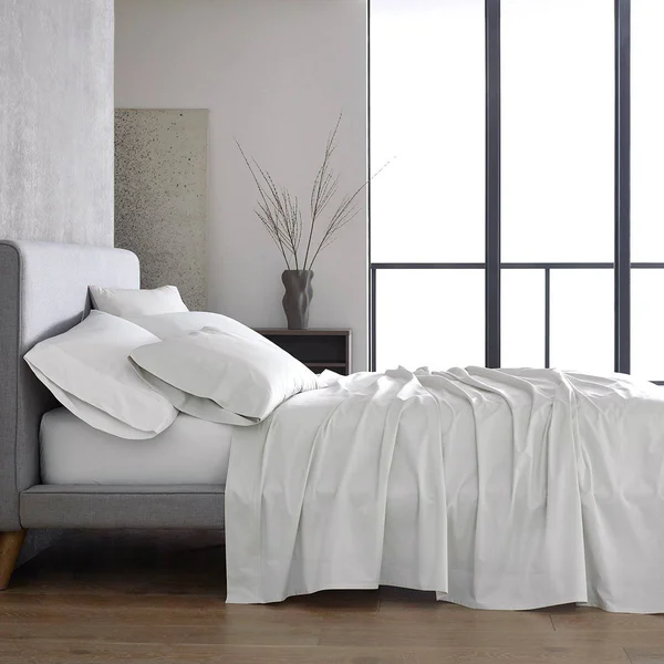 Under The Canopy Organic Percale Sheet Set percale_Monument - Cal King