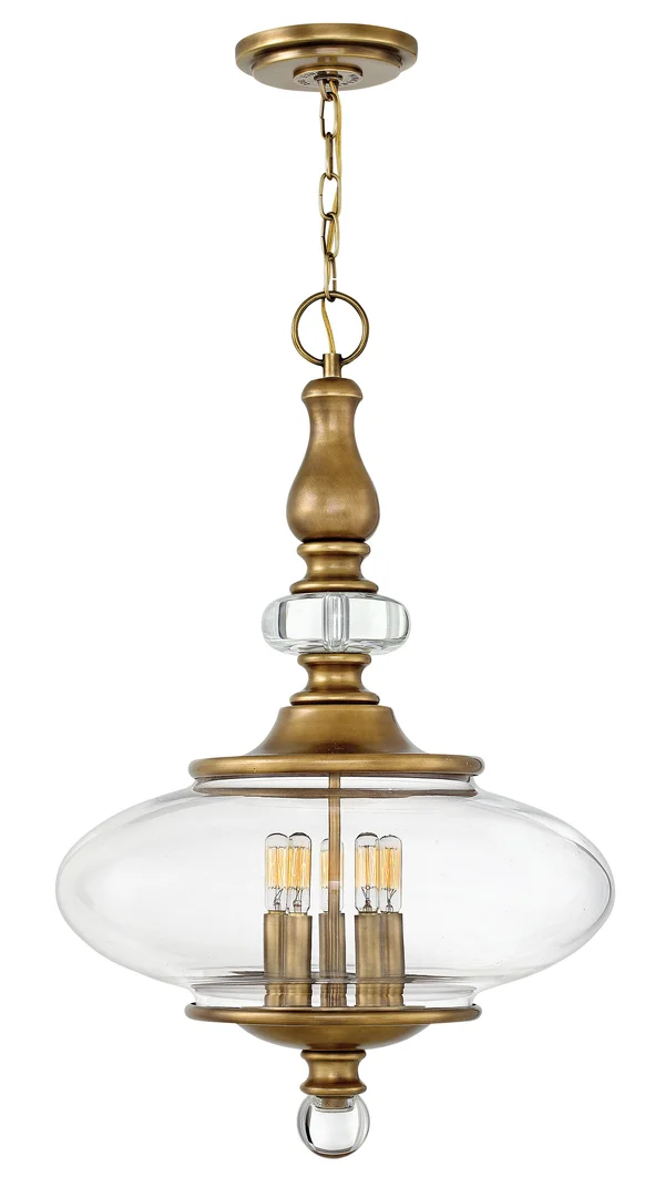 Hinkley Lighting-4325HB-Wexley - Five Light Chandelier Heritage Brass
