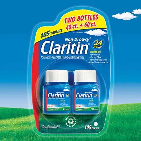 Claritin 10 mg. Non-Drowsy 24 Hour, 105 Tablets