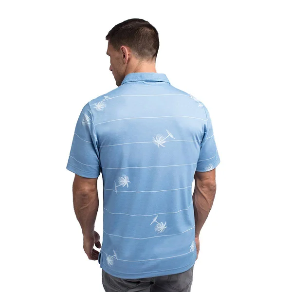 TravisMathew Baumen Around Polo Heather Blue - S