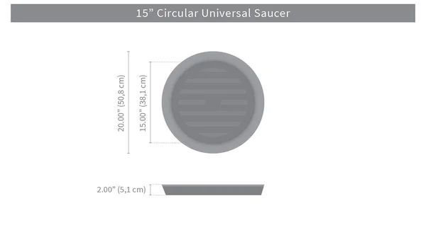 Crescent Garden Universal Round Saucer - Rust - 15x22