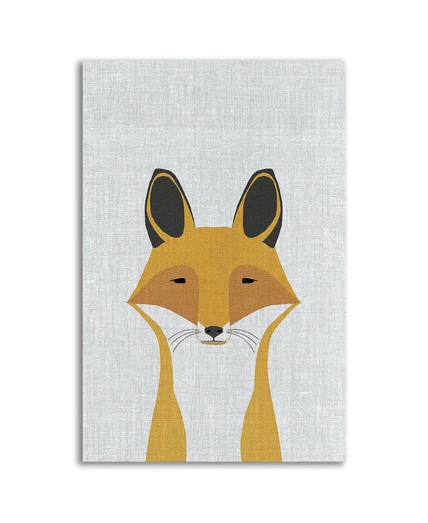 Tangletown Fine Art 45x22 x 30x22 Foxy by Annie Bailey Art Print on Canvas