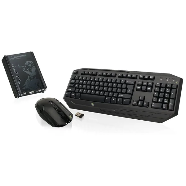 IOGEAR Keymander Controller Emulator with Wireless Keyboard and Mouse - Black