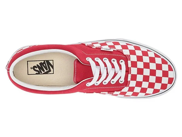 Vans Era (Checkerboard Racing Red/True White) Men's Skate Shoes-10