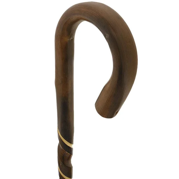 Men Crook Cane Scorched Chestnut, 5 x 1 x 36 inches