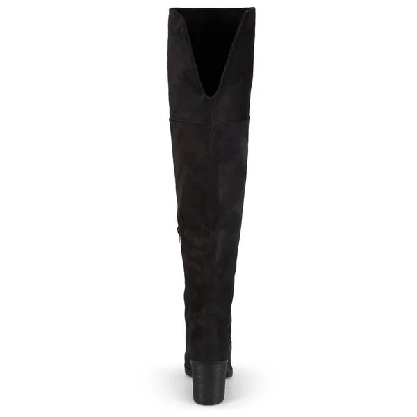 Women's Journee Collection Sana Wide Calf Thigh High Boot - Black - Size 10