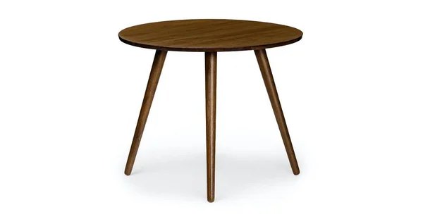 4 Person Round Dining Table - Solid Walnut, Article Sedo Modern Furniture