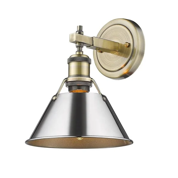Golden Orwell 1 Light Bath Vanity 3306 BA1 PW Blk (Pewter)