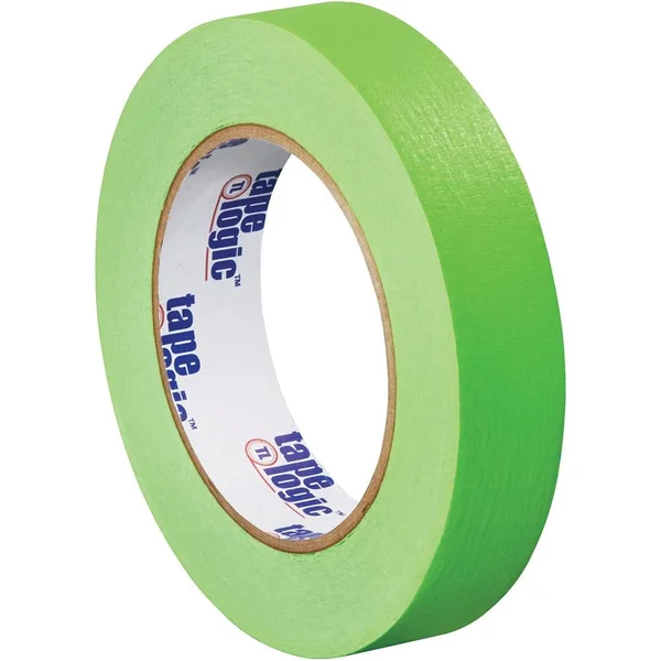Tape Logic Masking Tape - 1x22 x 60 yds., Light Green, 12/Case