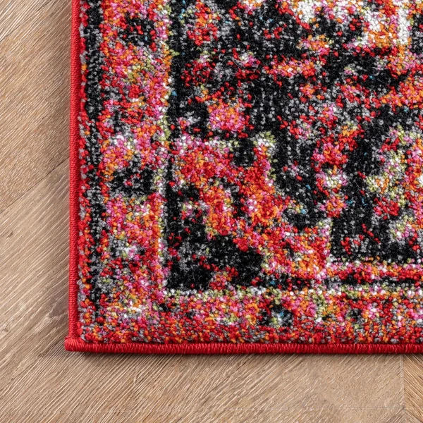 nuLOOM Rugs Indoor/Outdoor Transitional Emblem Patrice Orange 8& 10x22 x 12& Area Rug