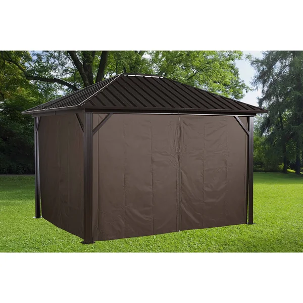 Sojag - Curtains for Genova 10& x 12& Gazebo - Brown