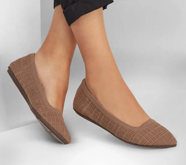 Skechers Women's Cleo Point Shoe, Mocha, 7.5