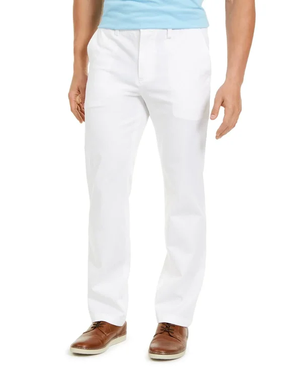 Club Room Men's Four-Way Stretch Pants - Created for Macy&s - Bright White