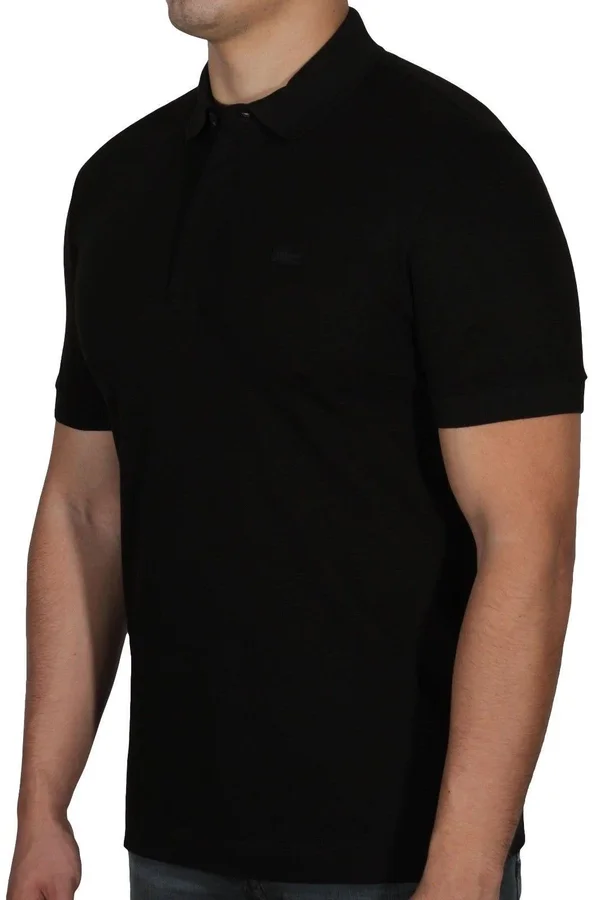 Lacoste Men's Regular Fit Stretch Cotton Paris Polo Shirt - Black