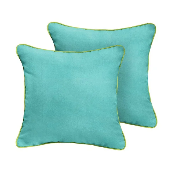 Mozaic Company Sorra Home Sunbrella Canvas Aruba Outdoor Corded Throw Pillows (2-Pack)