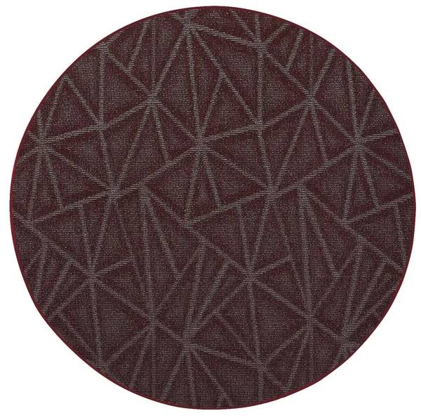 Modern Indoor/Outdoor Commercial Rug - Burgundy, 5& Round, Pet and Kids Friendly Rug. Made in USA, Area Rugs Great for Kids, Pet