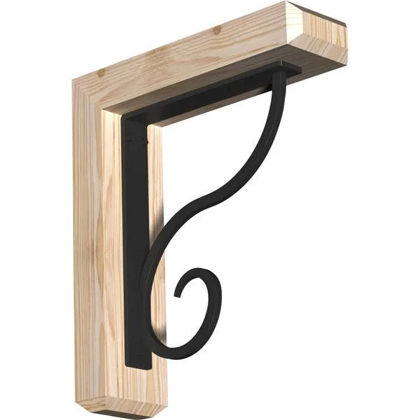 3 1/2 inchw x 14 inchd x 16 inchh Ashford Craftsman Ironcrest Smooth BRACKET - Douglas Fir (1 1/2 inchw x 10 inchd x 12 inchh Iro