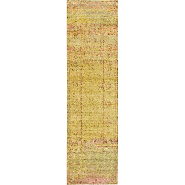 Unique Loom Austin Muse Area Rug (2&7x22 x 9&10x22 Runner - Yellow)