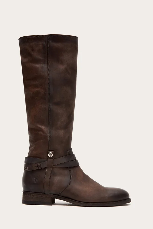 Frye Women's Melissa Belted Tall Boot Stone 8.5