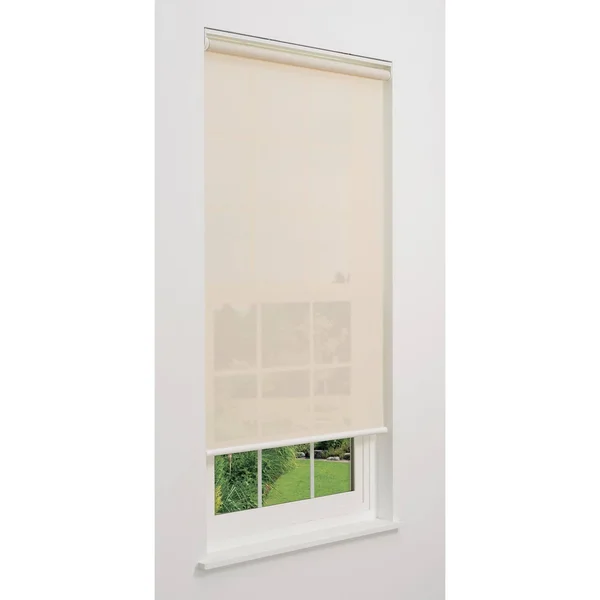 Linen Avenue Cordless 5% Solar Screen Standard Roller Shade, Fawn 38 W x 78 H